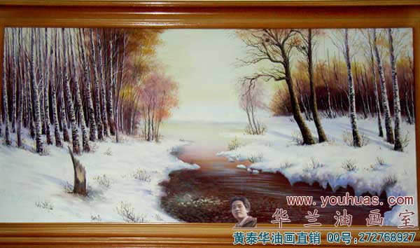 雪景油画作品